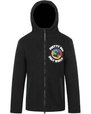 PRETTY BOY UGLY WORLD Textured Sherpa Jacket - Black