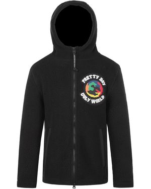 PRETTY BOY UGLY WORLD Textured Sherpa Jacket - Black