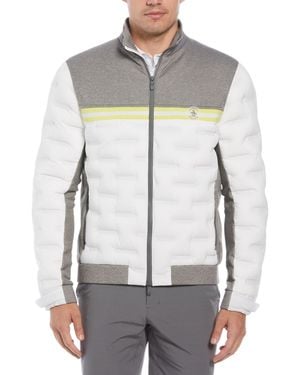 Original Penguin Lsflzp Mock Neck Performance Jacket - Grey
