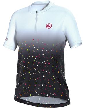 Bicycle Line Marostica Half Zip Upf 30+ Short Sleeve Cycling Jersey - Blue
