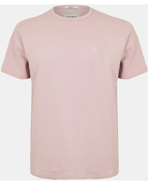 Jack Wills Jw Textured Regular Fit T-Shirt - Pink