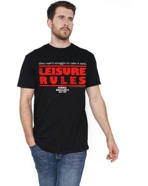 Other Ferris Bueller Leisure Rules T Shirt - Red