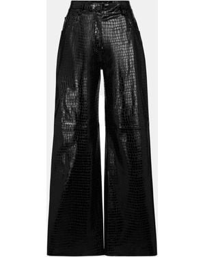 HUGO Hugara Leather Trousers - Black