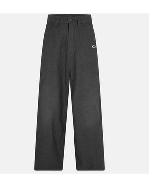 Balenciaga Denim Wide Leg Joggers - Grey