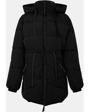 Jack Wills Jw Belted Tie Padded Short Puffer Jacket - Blue