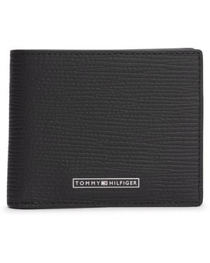Tommy Hilfiger Saffiano Leather Billfold Wallet - Black