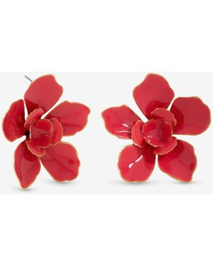 Mood Floral Earrings - Red