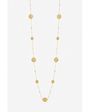 Mood Plated Filigree And Pearl Necklace - White