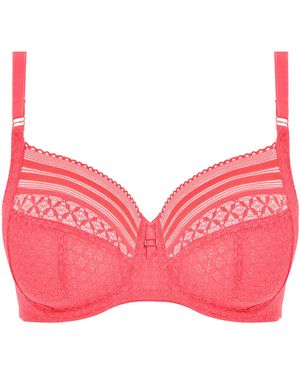 Freya Viva Lace Underwired Side Support Bra - Pink