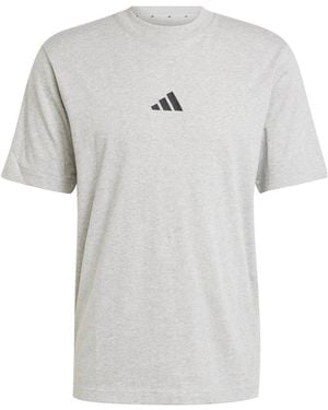 adidas Essentials Single Jersey Logo T-Shirt - Grey