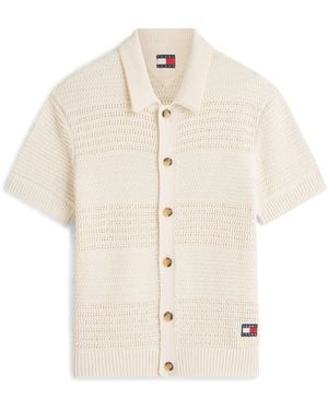 Tommy Hilfiger Patterned Short Sleeve Shirt - Natural