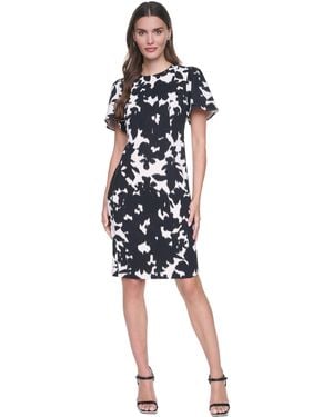 DKNY Scuba Crepe Bodycon Dress - Blue