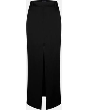 Tom Ford Tf Tailored Midi Skirt - Black