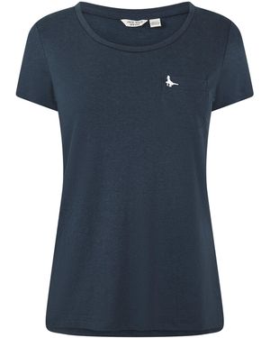 Jack Wills Fullford Pocket T-Shirt Ladies - Blue