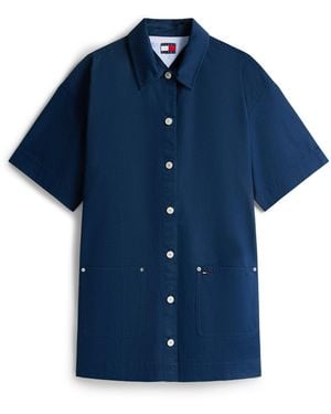 Tommy Hilfiger Pokt Mini Shirt Dress - Blue