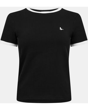 Jack Wills Trinkey Ringer T-Shirt - Black