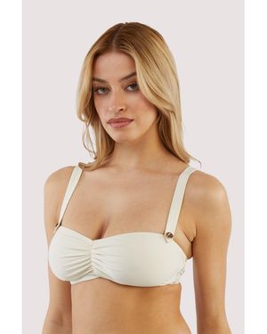 Playful Promises Bettie Page Eco Honey Sweetheart Bikini Top - Natural