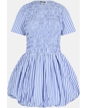 Amy Lynn Eleanor Puffball Mini Dress - Blue