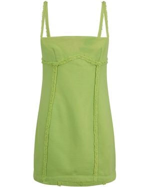 Off-White c/o Virgil Abloh Off Laundry Fleece Mini Dress - Green