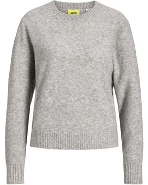 JJXX Elba Fine Knit Crew Neck Jumper - Grey