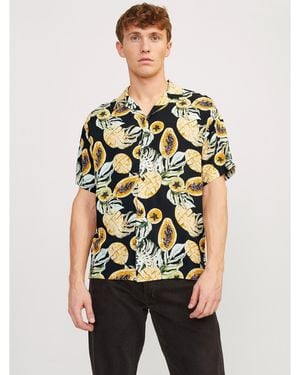 Jack & Jones And Tampa Regular Fit Short Sleeve Shirt - Black