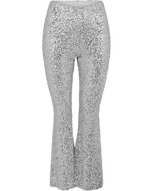 Never Fully Dressed Diva High Rise Flared Trousers - Natural
