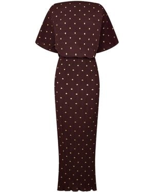 Never Fully Dressed Tilly Plisse Maxi Dress - Red