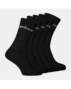 Prince 5Pk Socks - Black