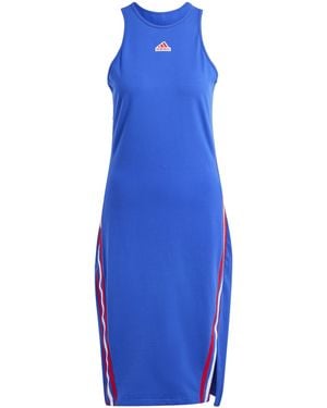 adidas W Fi 3S Dress Bodycon - Blue