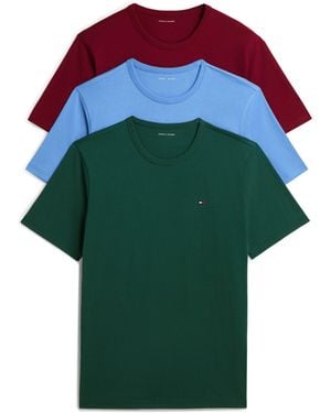 Tommy Hilfiger 3 Pack Short Sleeve T-Shirts - Green