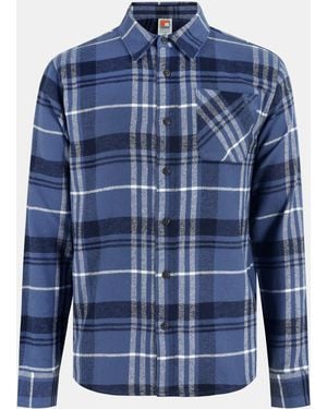 SoulCal & Co California Soul Check Long-Sleeve Patterned Shirt - Blue