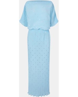 Never Fully Dressed Plisse Tilly Dress - Blue