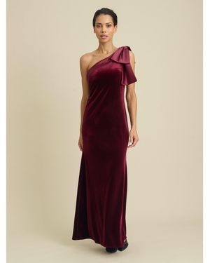 Gina Bacconi Angela One Shoulder Maxi Dress - Red