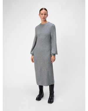 Object Knitted Jumper Dress - Grey