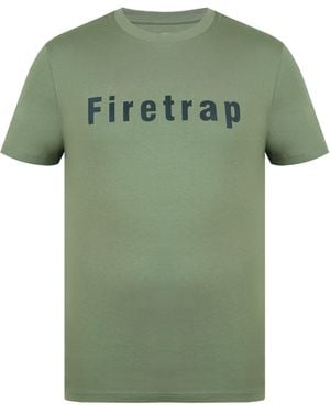 Firetrap Large Logo T Shirt - Green