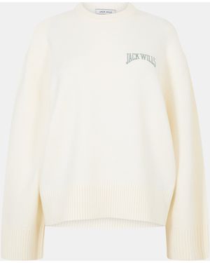 Jack Wills Knitted Crew Neck Jumper - White