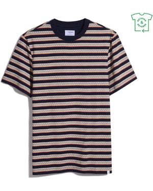Farah Memphis Striped Regular Fit T-Shirt - Black