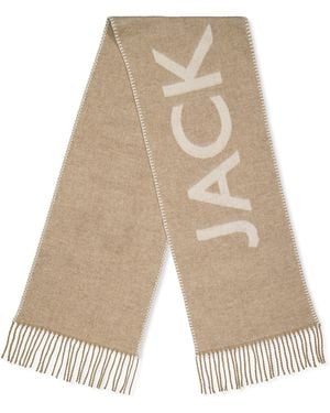 Jack Wills Jw Intarsia Oversized Scarf - Natural