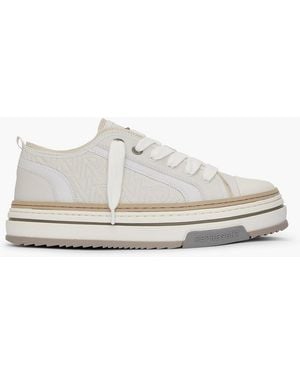 Represent X Low Trainers, Layered Design, Chunky Laces - White