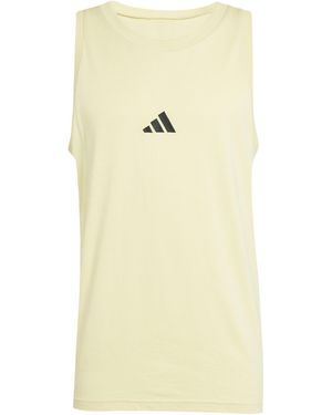 adidas Essentials Small Logo Tank Top - Yellow