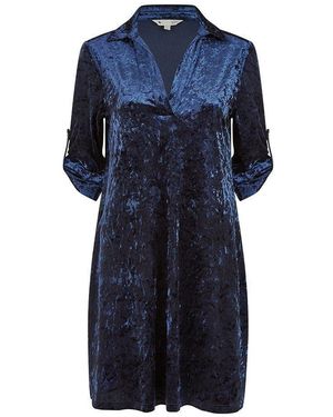 Yumi' Velvet 3/4 Sleeve Tunic - Blue