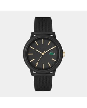 Lacoste 12.12 Silicone Strap Watch - Black