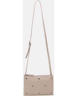 Firetrap Faux Leather Double Zip Crossbody Bag - White