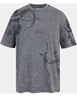 Firetrap Acid Wash Oversized T-Shirt - Grey