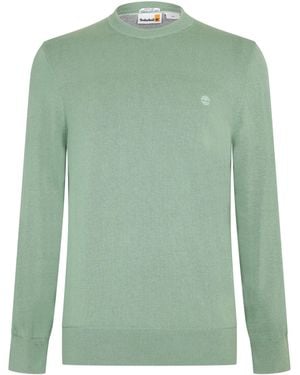 Timberland Cotton Yarn-Dyed Crew Sweatshirt - Green