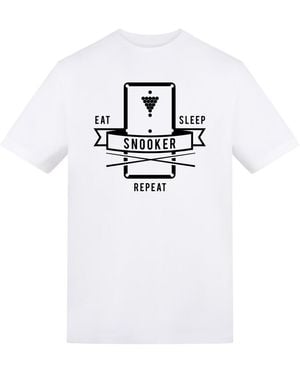 AWD Adults Printed Snooker Tee - White