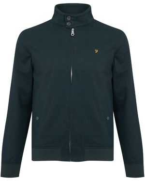 Farah Waldorf Cotton Long Sleeve Tailored Fit Harrington Jacket - Green