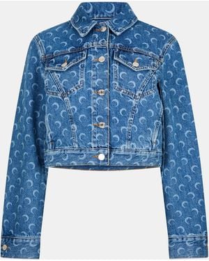Marine Serre Moon Denim Jacket - Blue