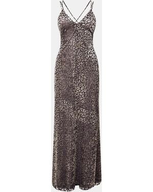 Amy Lynn Leopard Maxi Dress - Brown