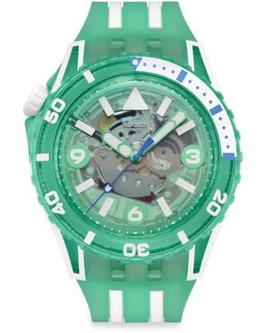 Swatch Scubaqua Analogue Quartz Watch - Green